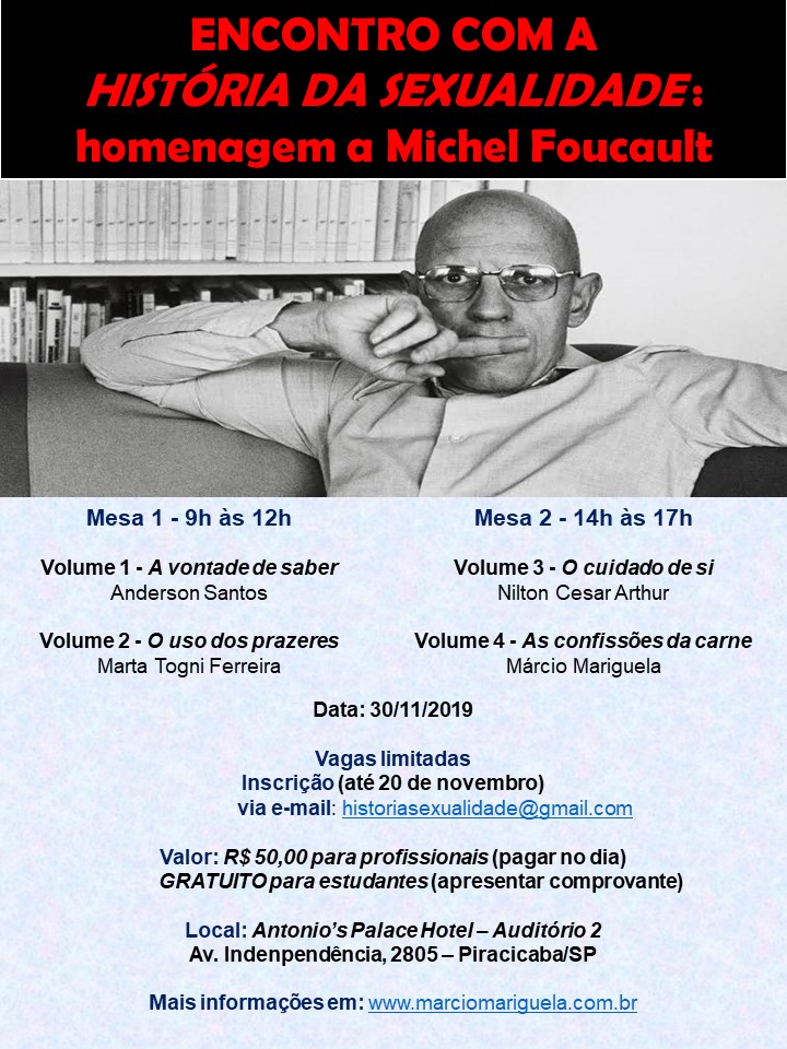 ENCONTRO COM A HISTÓRIA DA SEXUALIDADE: HOMENAGEM A MICHEL FOUCAULT